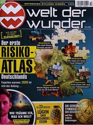 Welt Der Wunder Magazin Deutschland 2026-10 Risiko-Atlas Deutschland Naturkatastrophen Wirbelstürme