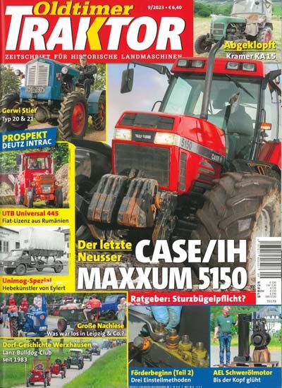 Oldtimer Traktor Magazin Deutschland 2026-09 Case/IH Maxxum 5150 Historische Landmaschinen Oldtimer-Traktoren
