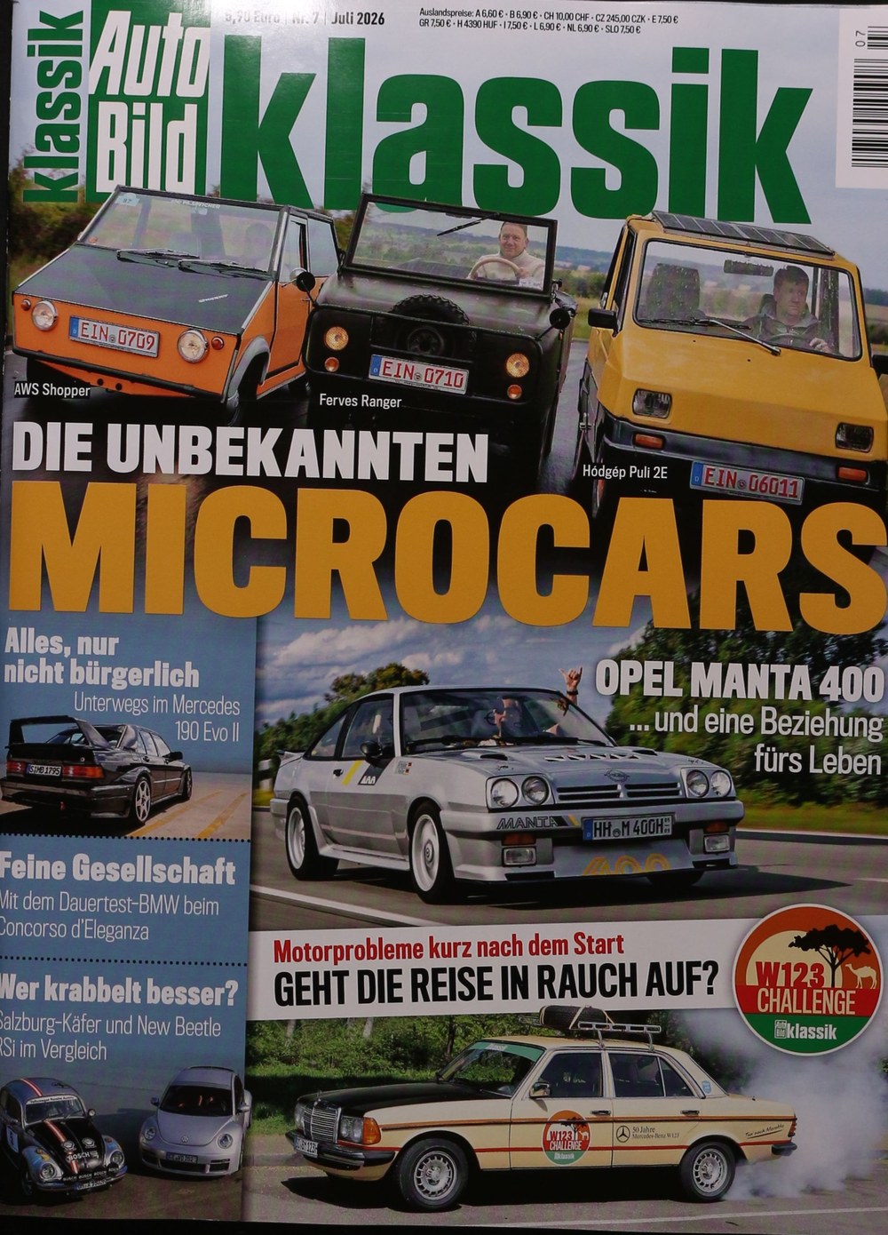 Auto Bild Klassik Lehti Saksa 2026-07 Alkuperäinen painos