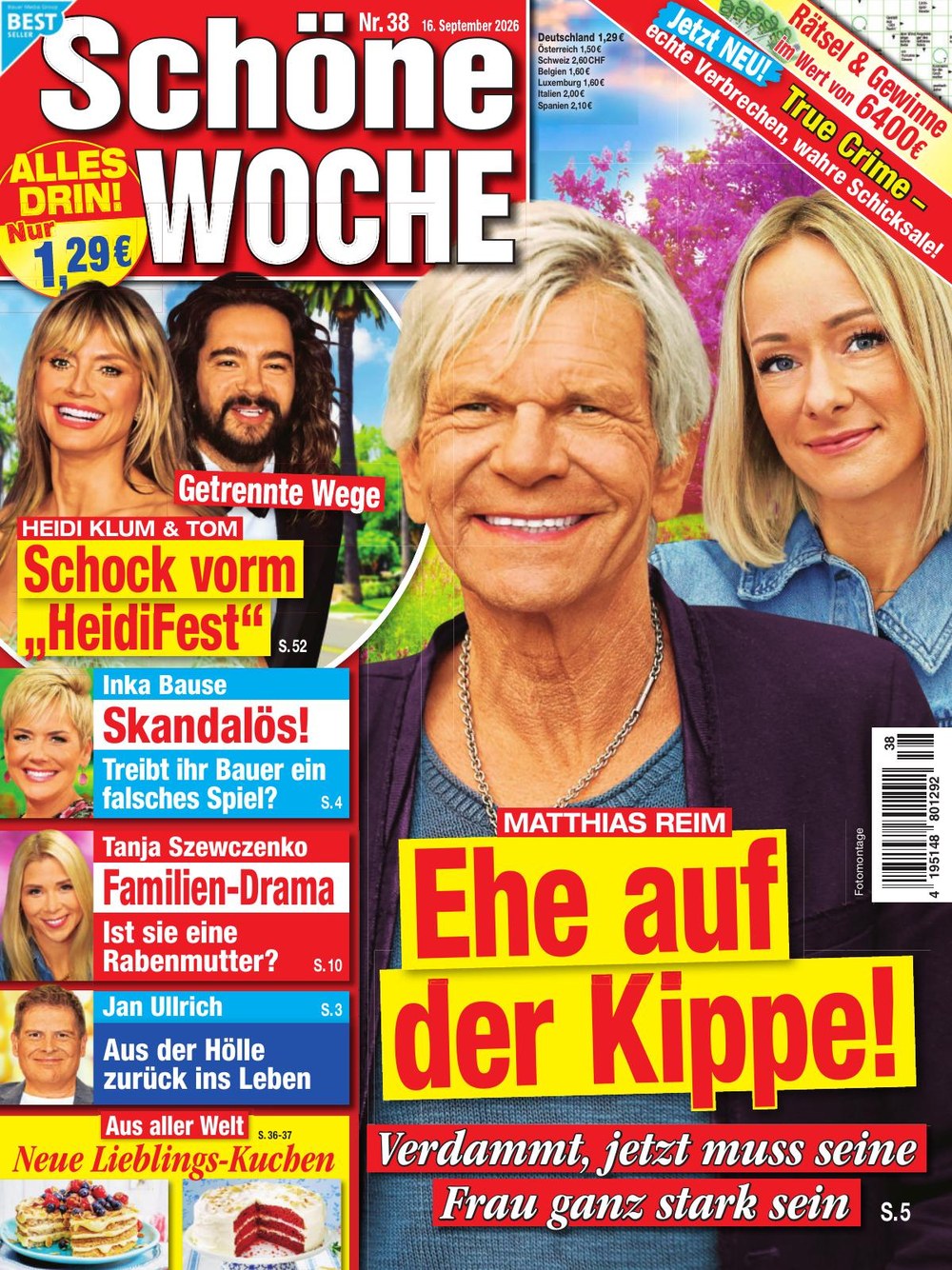Schöne Woche 2026-38 Matthias Reim Heidi Klum Tom Kaulitz Inka Bause Tanja Szewczenko