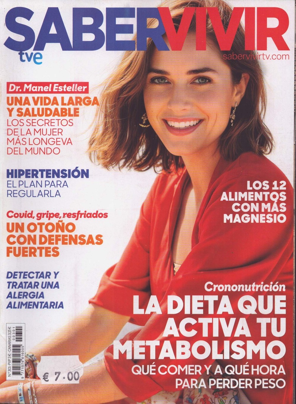 Saber Vivir Tijdschrift Spanje 2026 Dr. Manel Esteller Originele uitgave