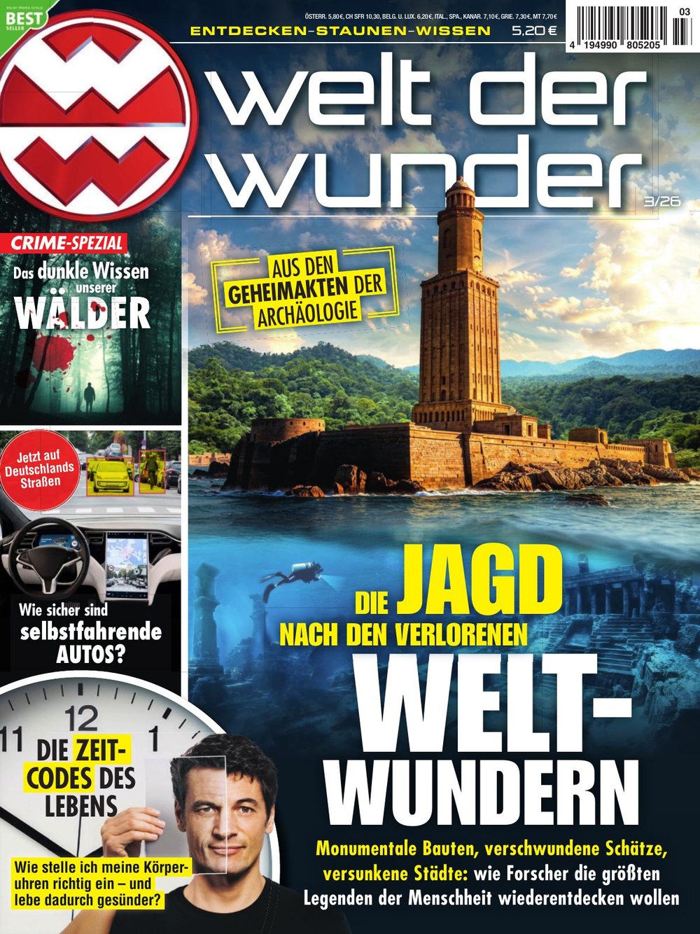 Welt Der Wunder Magazin Deutschland 2026-03 Archäologie Weltwunder Verlorene Weltwunder