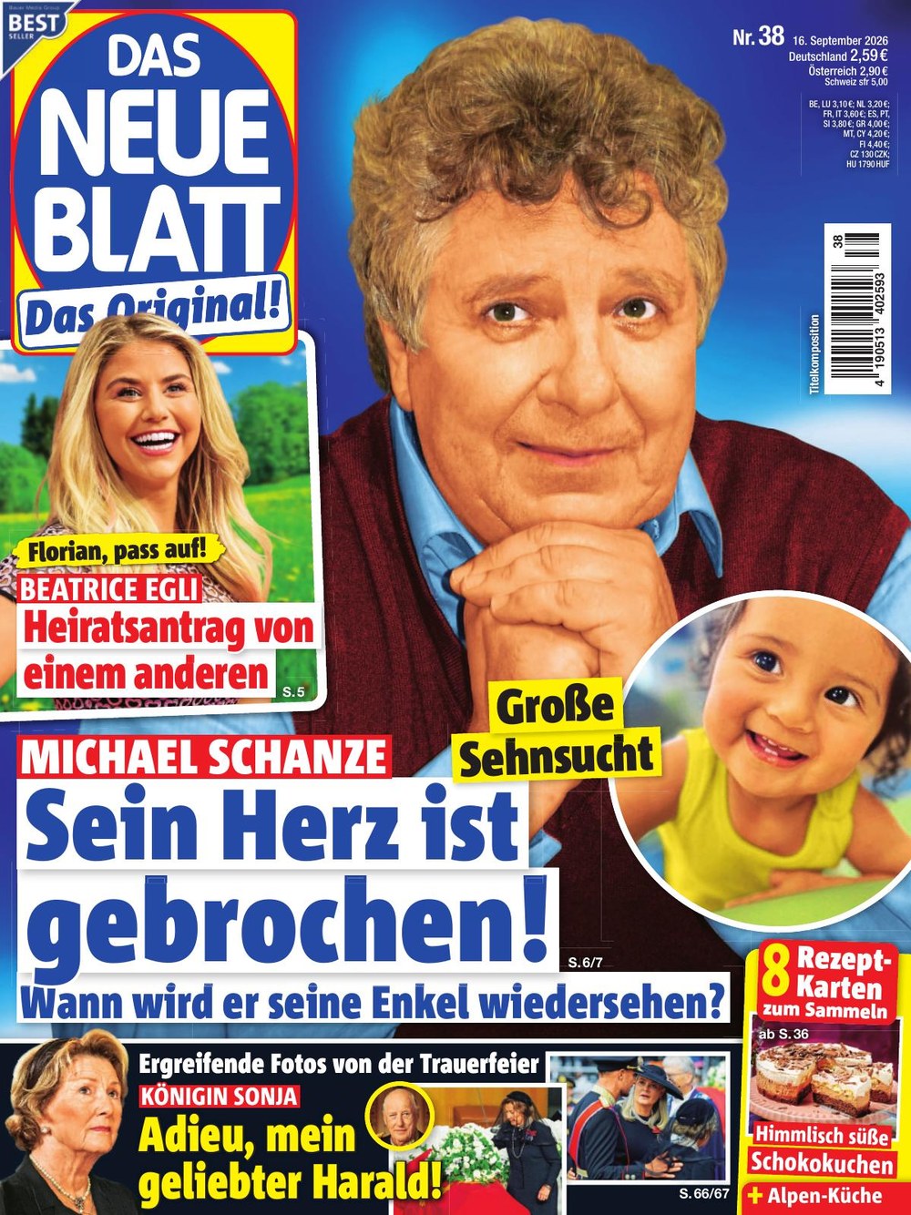 Das Neue Blatt 2026-38 – Michael Schanze Beatrice Egli Königin Sonja – Originele uitgave
