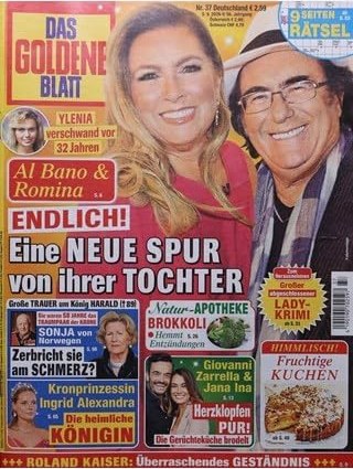 Das Goldene Blatt Tijdschrift Duitsland 2026-37 – Al Bano Romina Power Roland Kaiser Giovanni Zarrella Jana Ina Zarrella – Originele uitgave
