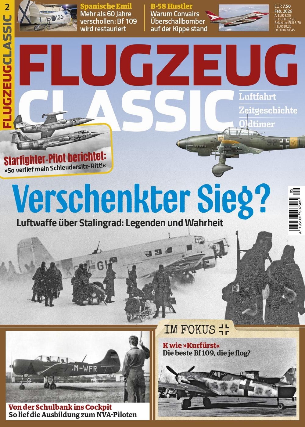 Flugzeug Classics Tijdschrift Duitsland 2026-02 Originele uitgave