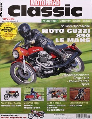 Motorrad Classic Magasin Tyskland 2026-10 – Holger Aue – Originalutgåva