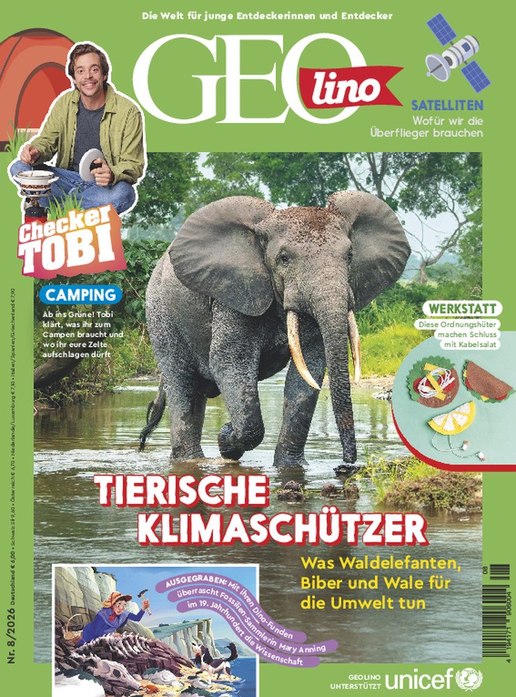 Geolino Magasin Tyskland 2026-08 – Checker Tobi – Originalutgåva