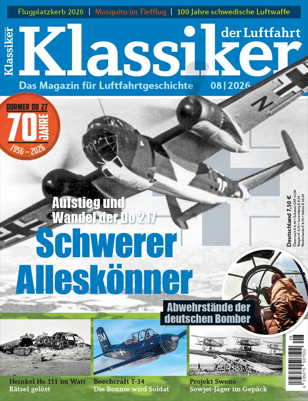 Klassiker Der Luftfahrt Magazine Allemagne 2026-08 Édition originale