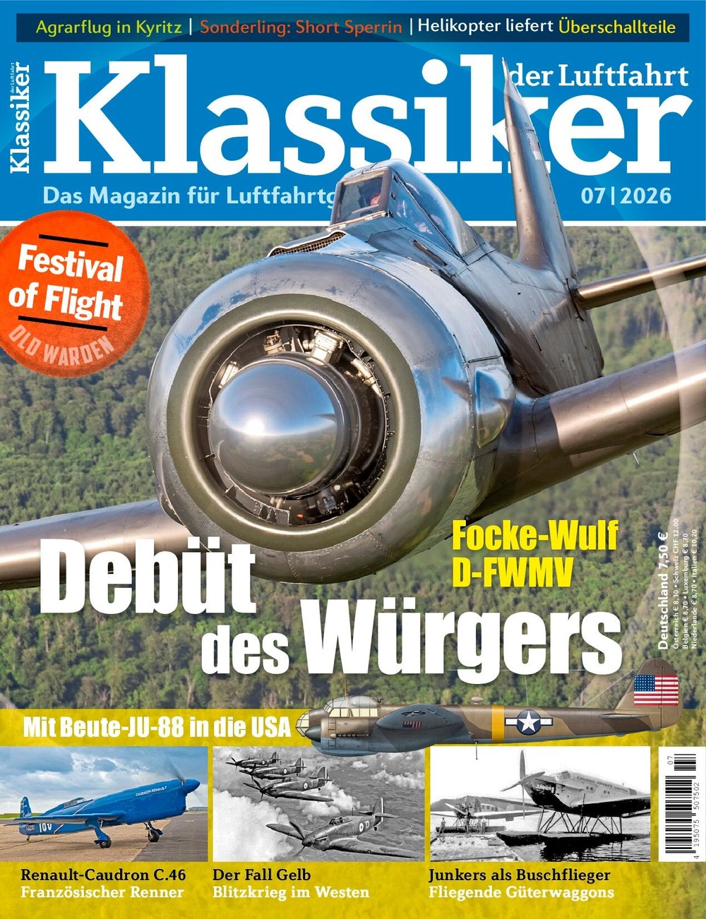 Klassiker Der Luftfahrt Magazine Allemagne 2026-07 Édition originale