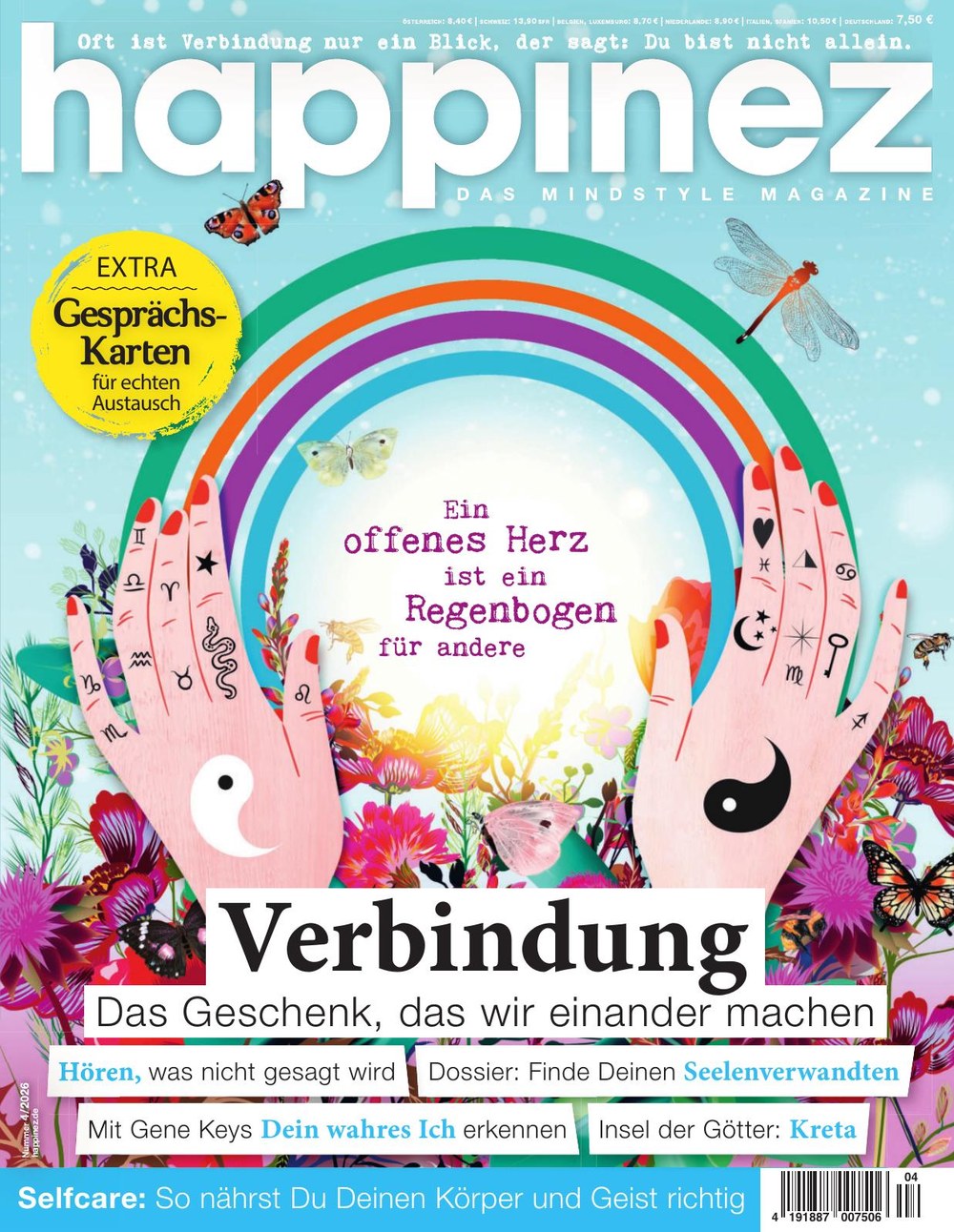 Happinez Magazin Deutschland 2026-04 Verbindung Achtsamkeit Spiritualität