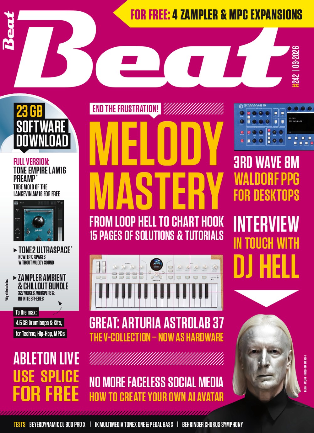 Beat English Magasin Tyskland 2026-03 – DJ Hell Tone Empire Arturia Waldorf – Originalutgåva