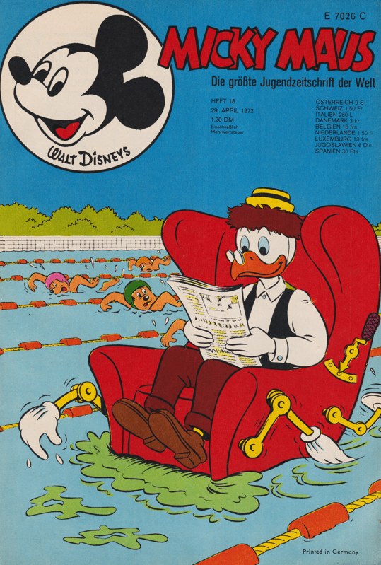 Micky Maus Tijdschrift Duitsland 1972-18 – Mickey Mouse Donald Duck – Originele uitgave