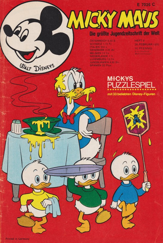 Micky Maus Tijdschrift Duitsland 1970-09 – Donald Duck Huey Dewey Louie Mickey Mouse – Originele uitgave
