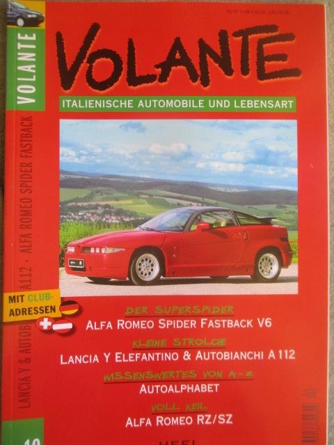 Volante Magazin Deutschland 1997-04 Italienische Automobile Alfa Romeo Spider Fastback V6 Alfa Romeo RZ/SZ