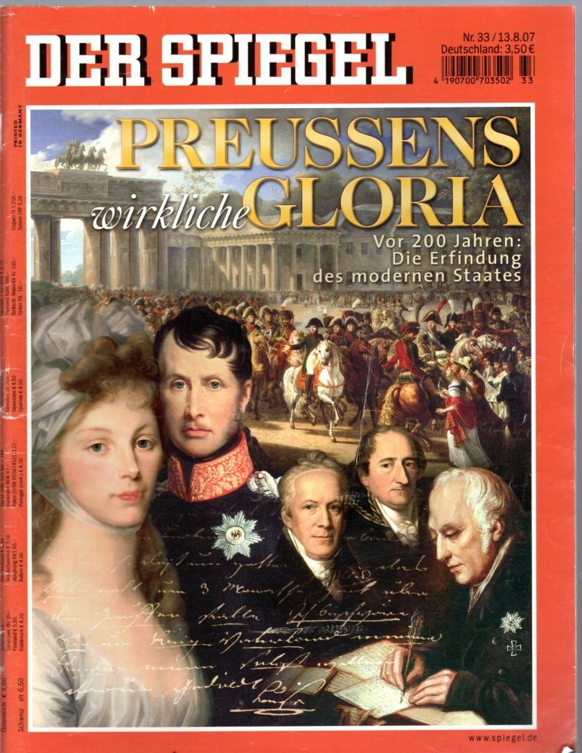 Der Spiegel Lehti Saksa 2007-33 – Luise Von Mecklenburg-Strelitz Friedrich Wilhelm III. Karl August Von Hardenberg Karl Freiherr Vom Stein Immanuel Kant – Alkuperäinen painos