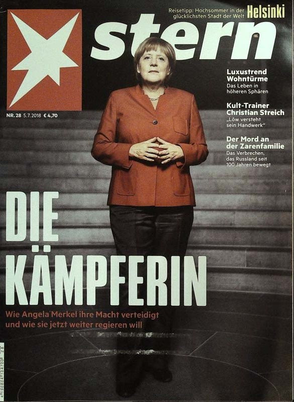 Stern Magasin Tyskland 2018-28 – Angela Merkel Christian Streich Joachim Löw – Originalutgåva