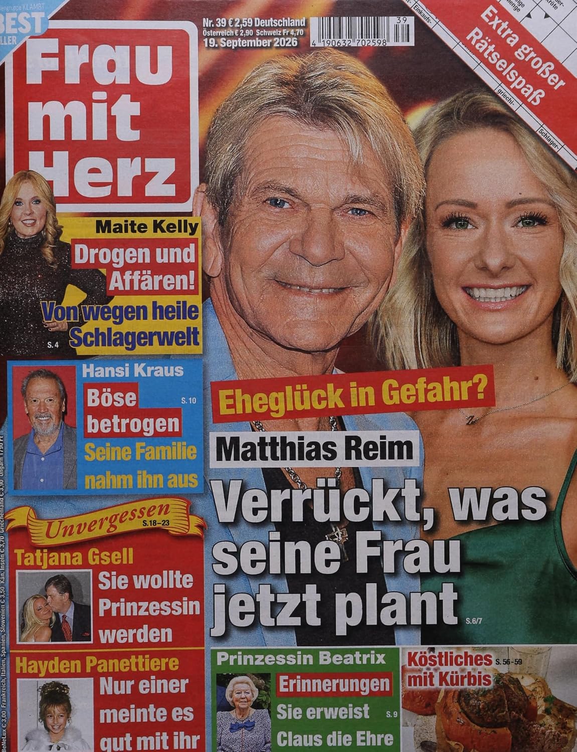 Frau Mit Herz 2026-39 – Matthias Reim Maite Kelly Hansi Kraus Tatjana Gsell Hayden Panettiere – Originele uitgave
