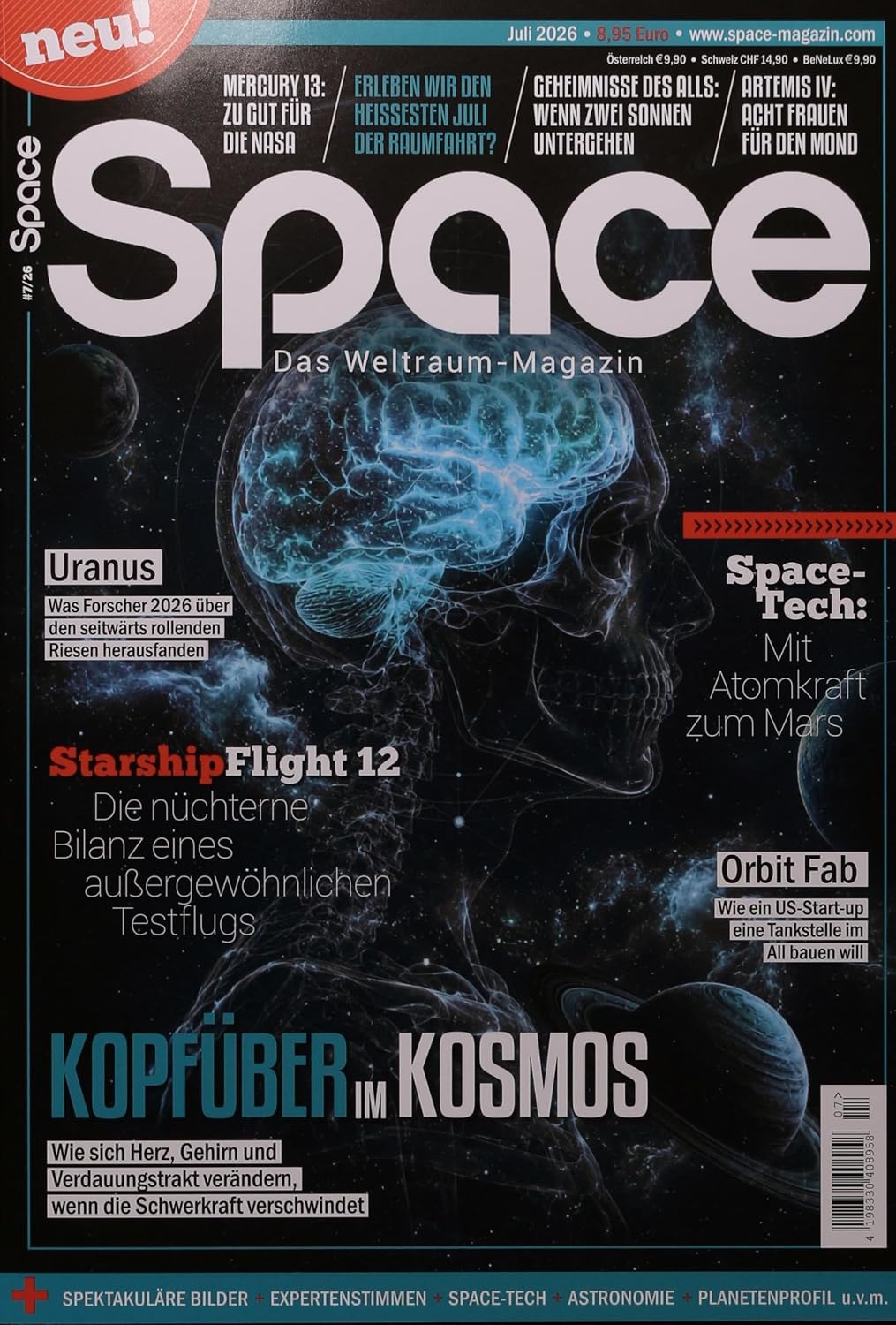 Space 2026-07 Weltraum Kosmos Schwerelosigkeit
