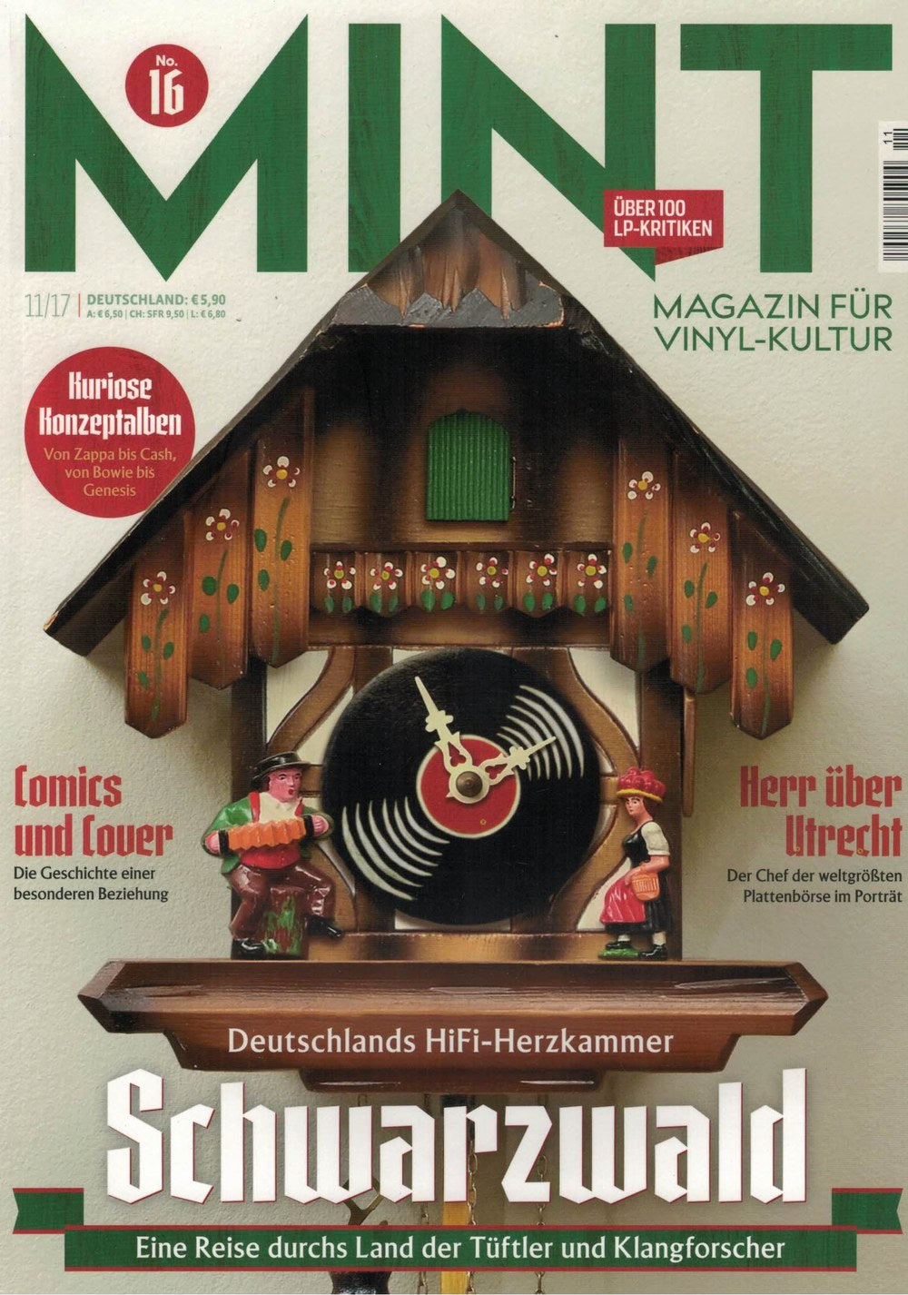 Mint Tijdschrift Duitsland 2017-11 – Frank Zappa Johnny Cash David Bowie Genesis – Originele uitgave