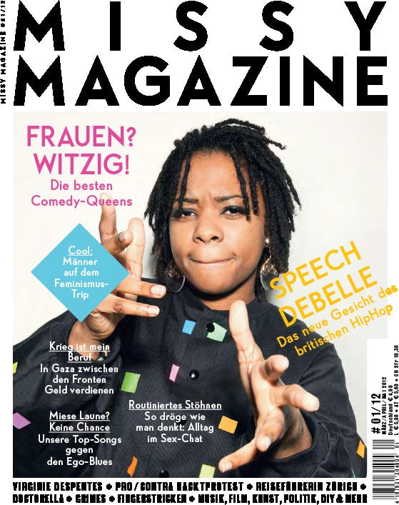 Missy Magasin Tyskland 2012-01 – Speech Debelle Virginie Despentes Grimes Dustorella – Originalutgåva