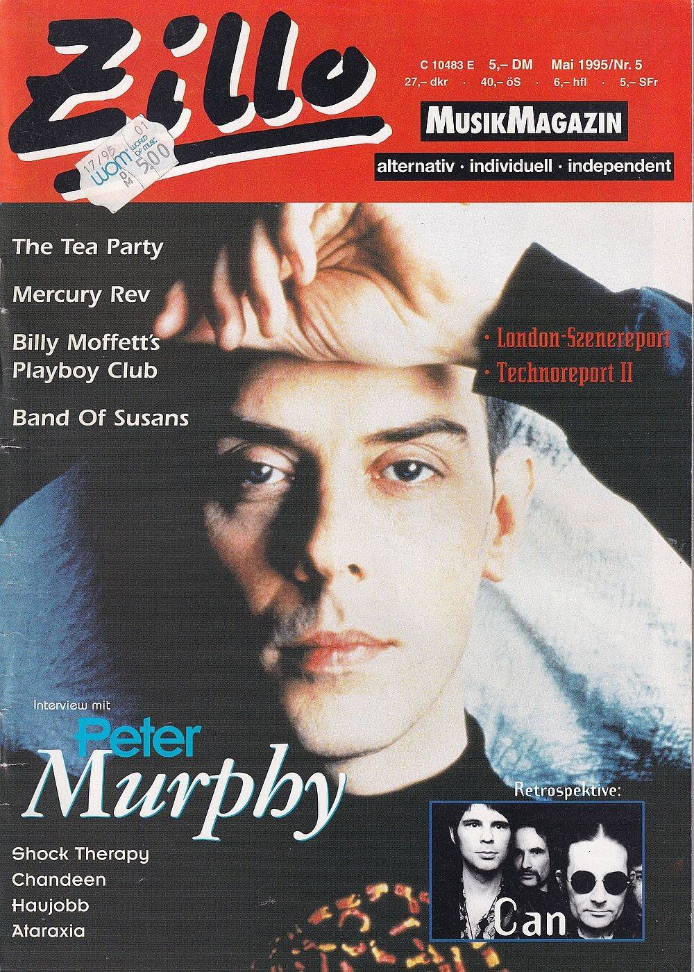 Zillo Tijdschrift Duitsland 1995-05 – Peter Murphy The Tea Party Mercury Rev Billy Moffett's Playboy Club Band Of Susans – Originele uitgave