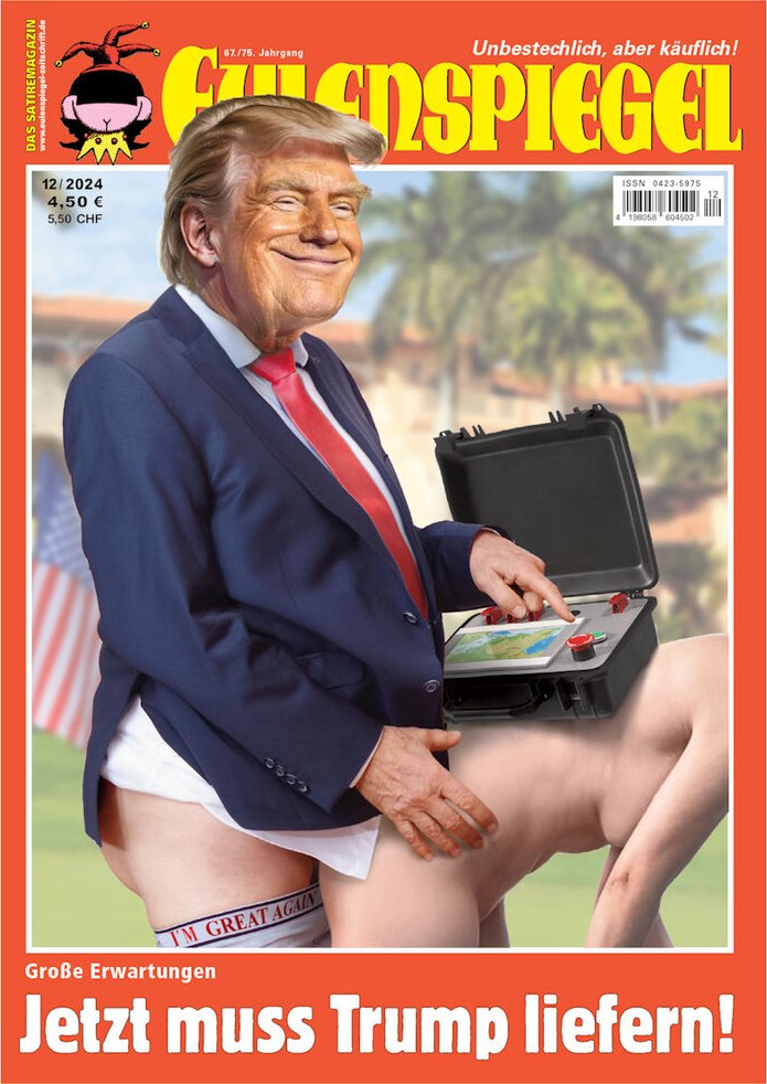 Eulenspiegel Magasin Tyskland 2024-12 – Donald Trump – Originaludgave