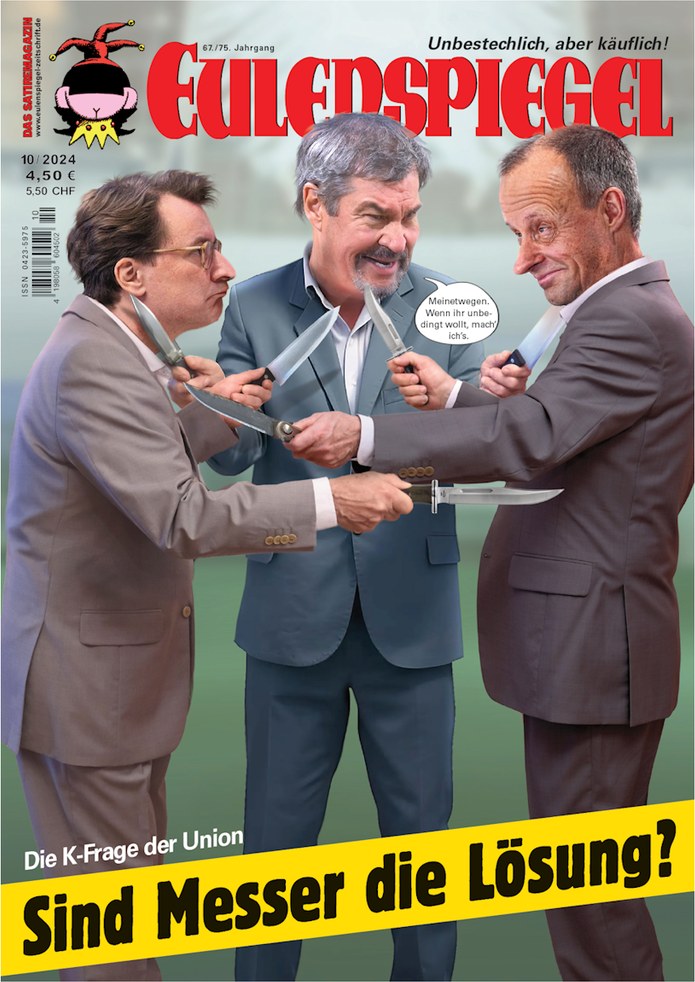Eulenspiegel Magasin Tyskland 2024-10 – Markus Söder Hendrik Wüst Friedrich Merz – Originaludgave