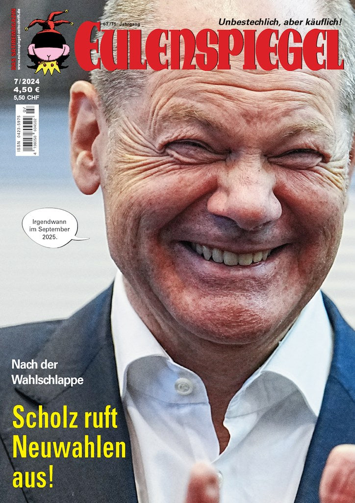 Eulenspiegel Magasin Tyskland 2024-07 – Olaf Scholz – Originaludgave