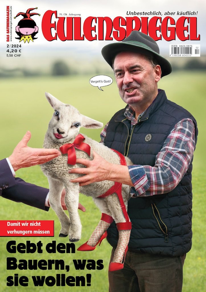 Eulenspiegel Magasin Tyskland 2024-02 – Hubert Aiwanger – Originaludgave