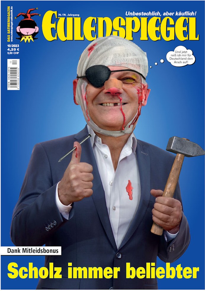 Eulenspiegel Magazine Germany 2023-10 – Olaf Scholz – Original Print Issue