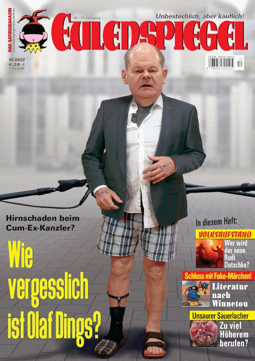 Eulenspiegel Magazine Germany 2022-10 – Olaf Scholz Rudi Dutschke – Original Print Issue