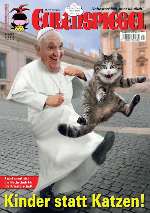Eulenspiegel Magazine Germany 2022-02 – Papst Franziskus – Original Print Issue