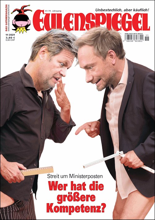 Eulenspiegel Magasin Tyskland 2021-11 – Robert Habeck Christian Lindner – Originalutgåva