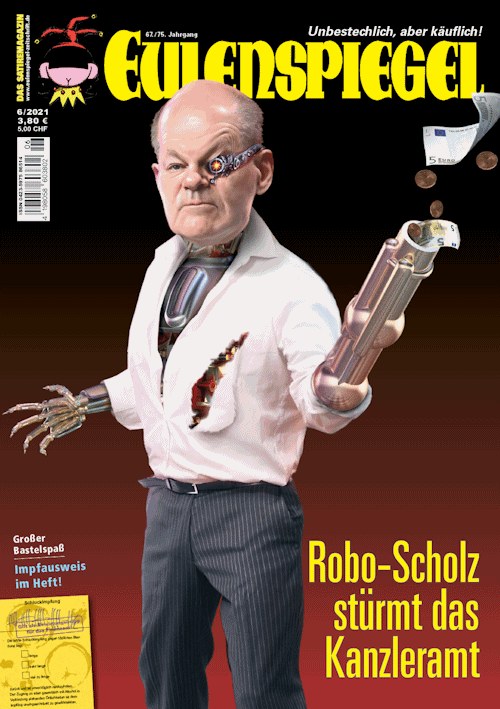 Eulenspiegel Magasin Tyskland 2021-06 – Olaf Scholz – Originalutgåva