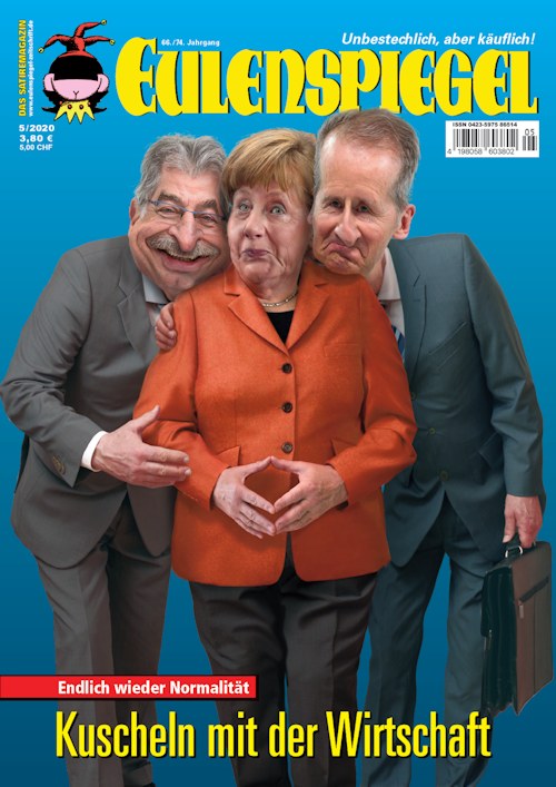 Eulenspiegel Magasin Tyskland 2020-05 – Angela Merkel Josef Ackermann Herbert Diess – Originalutgåva