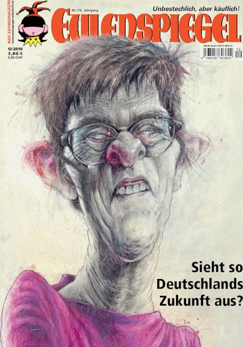 Eulenspiegel Magasin Tyskland 2019-12 – Annegret Kramp-Karrenbauer – Originalutgåva