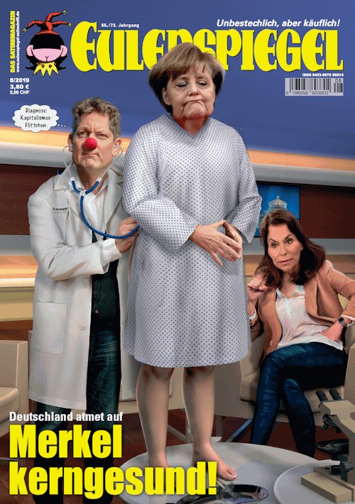 Eulenspiegel Magasin Tyskland 2019-08 – Angela Merkel – Originalutgåva
