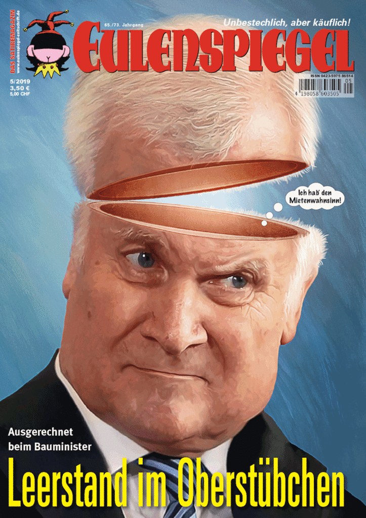 Eulenspiegel Magasin Tyskland 2019-05 – Horst Seehofer – Originalutgåva