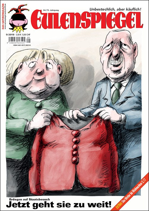 Eulenspiegel Magazine Germany 2018-09 – Angela Merkel Recep Tayyip Erdoğan – Original Print Issue