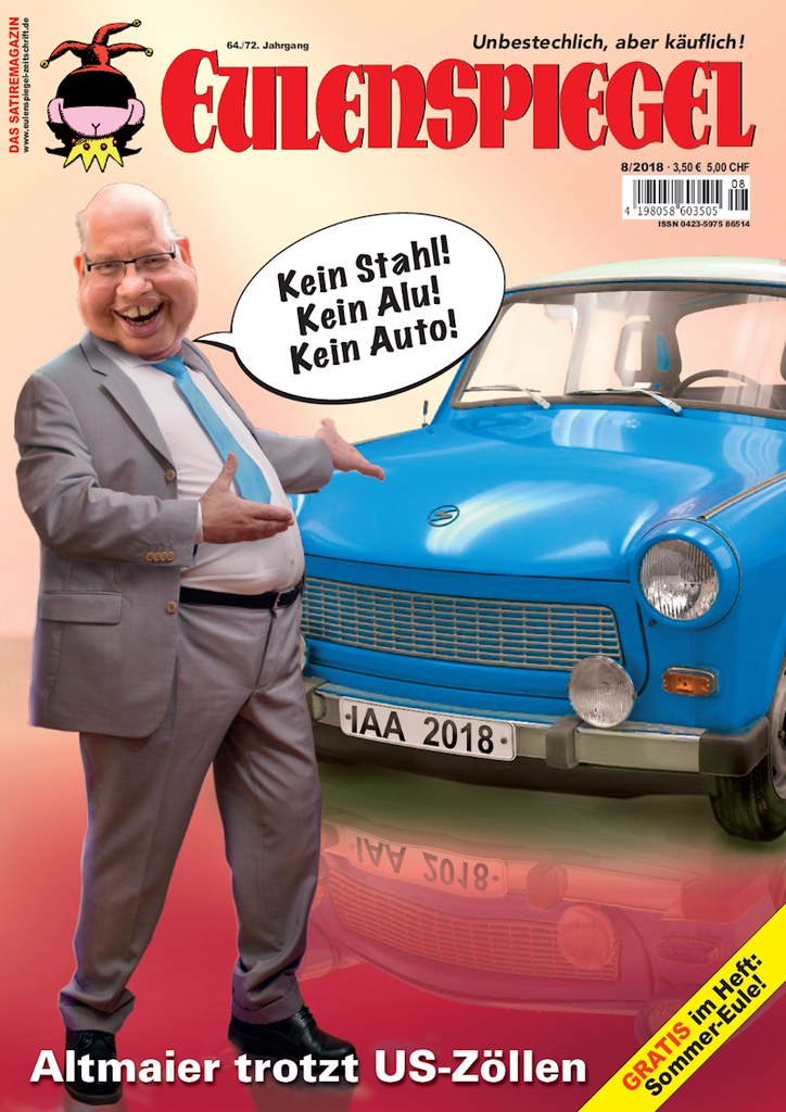 Eulenspiegel Tijdschrift Duitsland 2018-08 – Peter Altmaier – Originele uitgave