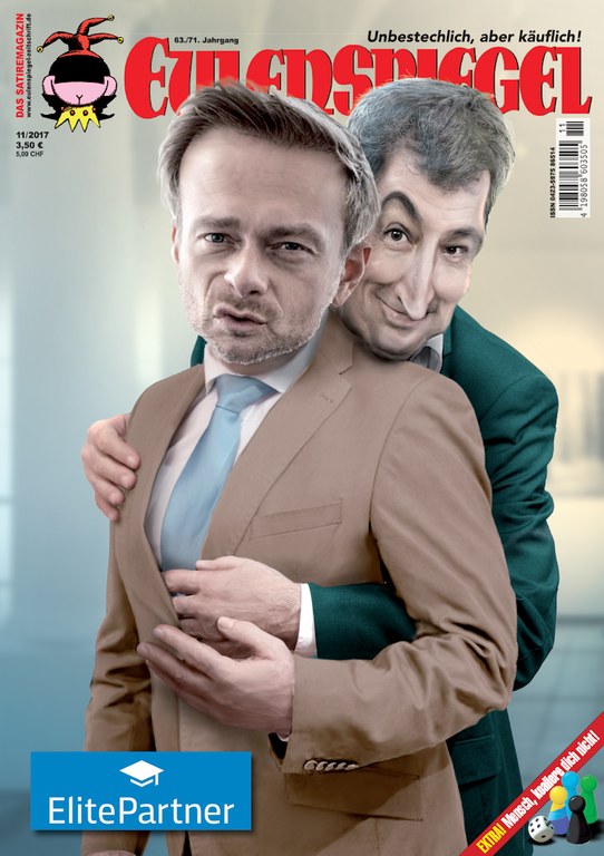 Eulenspiegel Magazine Allemagne 2017-11 – Christian Lindner Cem Özdemir – Édition originale