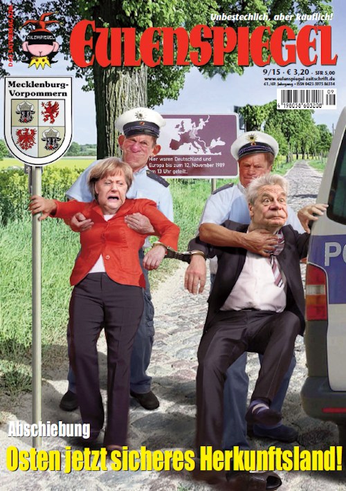 Eulenspiegel Magazine Germany 2015-09 – Angela Merkel Joachim Gauck – Original Print Issue