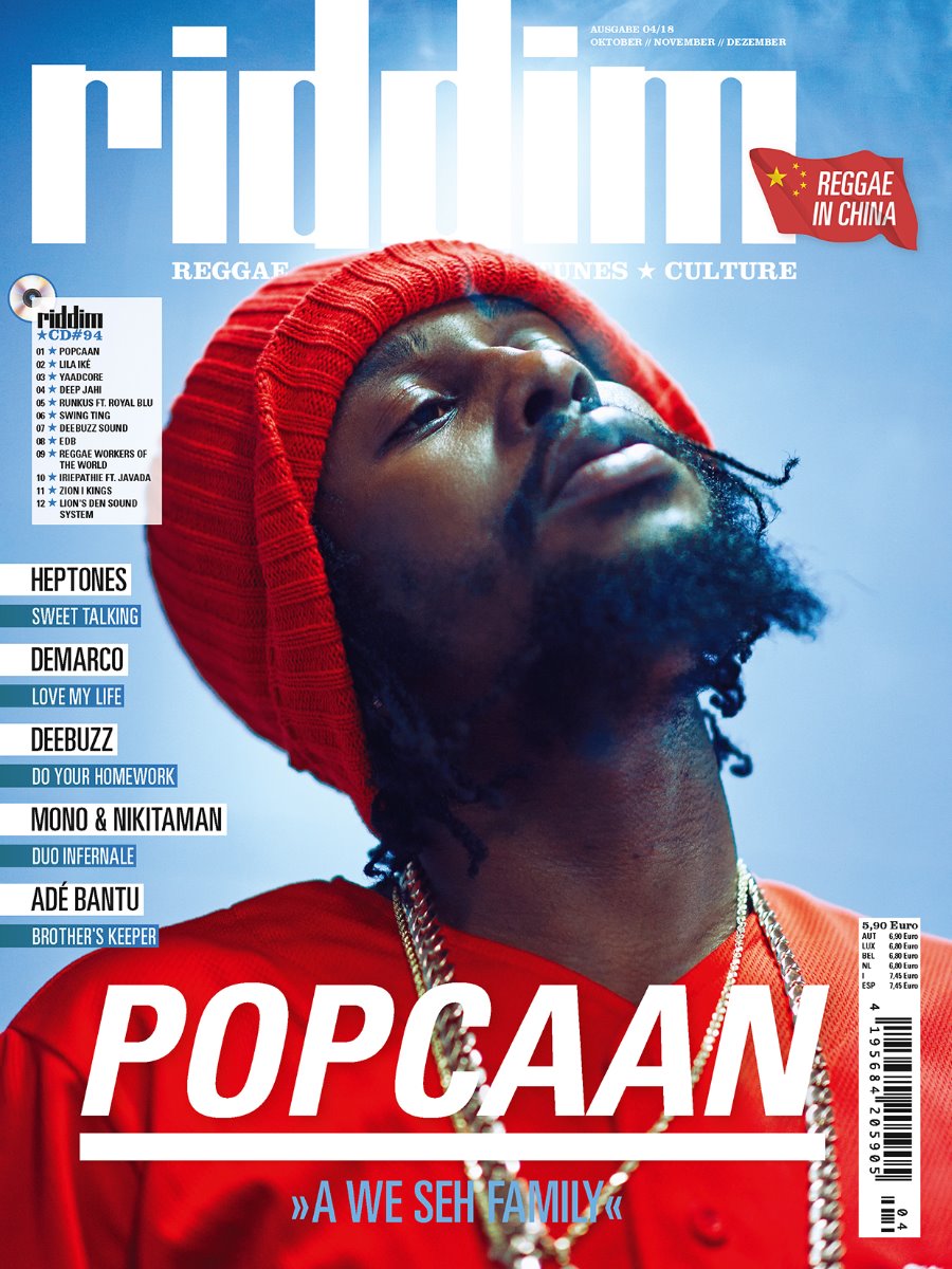Riddim Magasin Tyskland 2018-04 – Popcaan Heptones Demarco DeeBuzz Mono & Nikitaman – Originaludgave