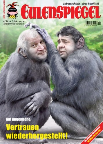 Eulenspiegel Magasin Tyskland 2014-04 – Horst Seehofer Sigmar Gabriel – Originaludgave