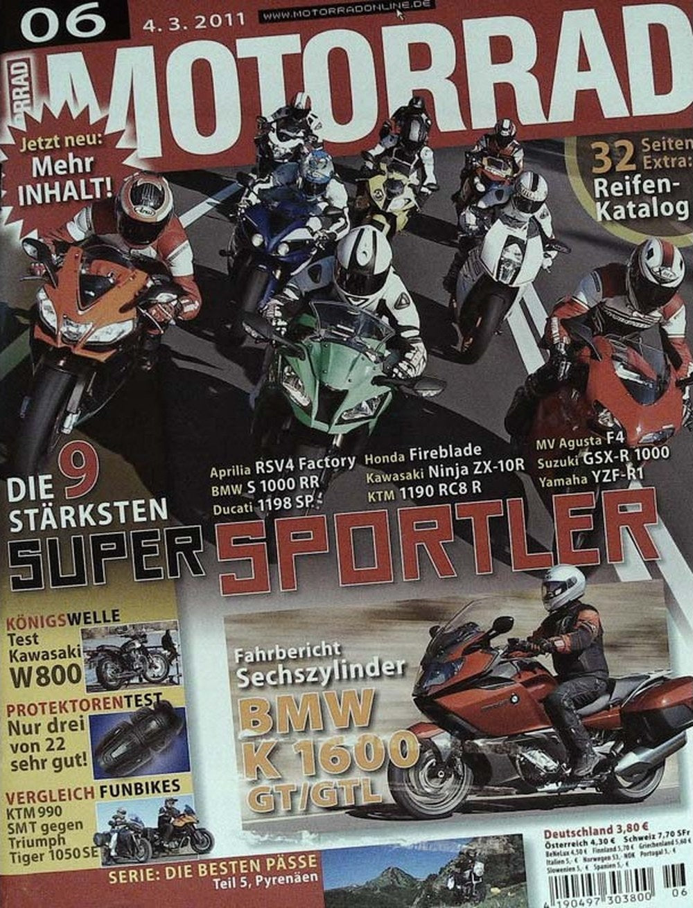 Motorrad Lehti Saksa 2011-06 Alkuperäinen painos