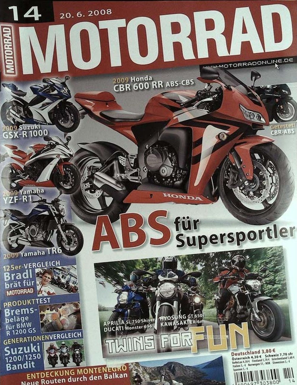 Motorrad Tijdschrift Duitsland 2008-14 Originele uitgave