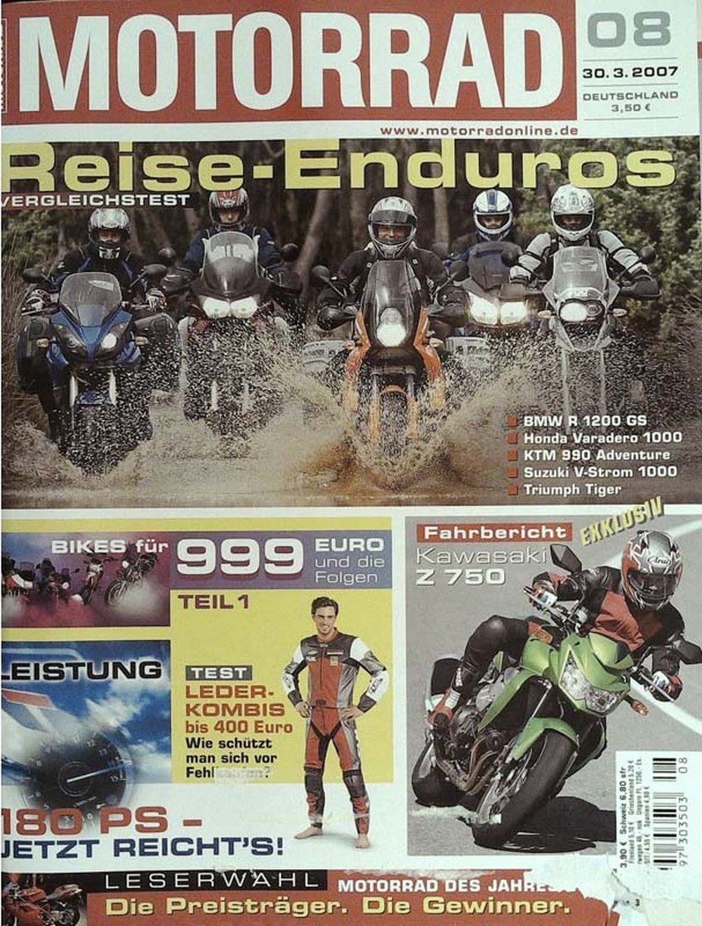 Motorrad Lehti Saksa 2007-08 Alkuperäinen painos