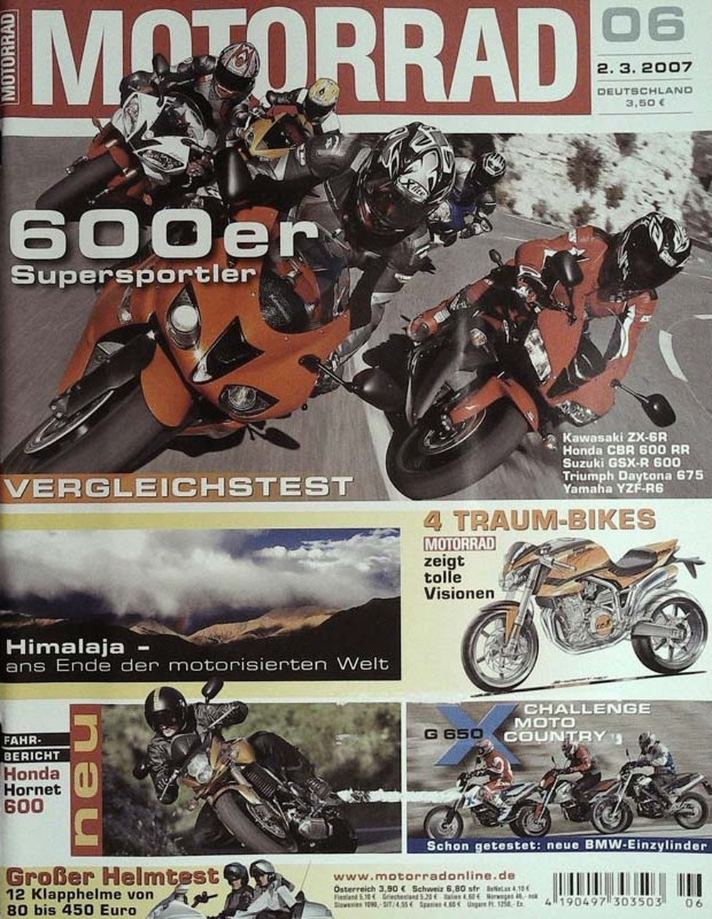 Motorrad Tijdschrift Duitsland 2007-06 Originele uitgave