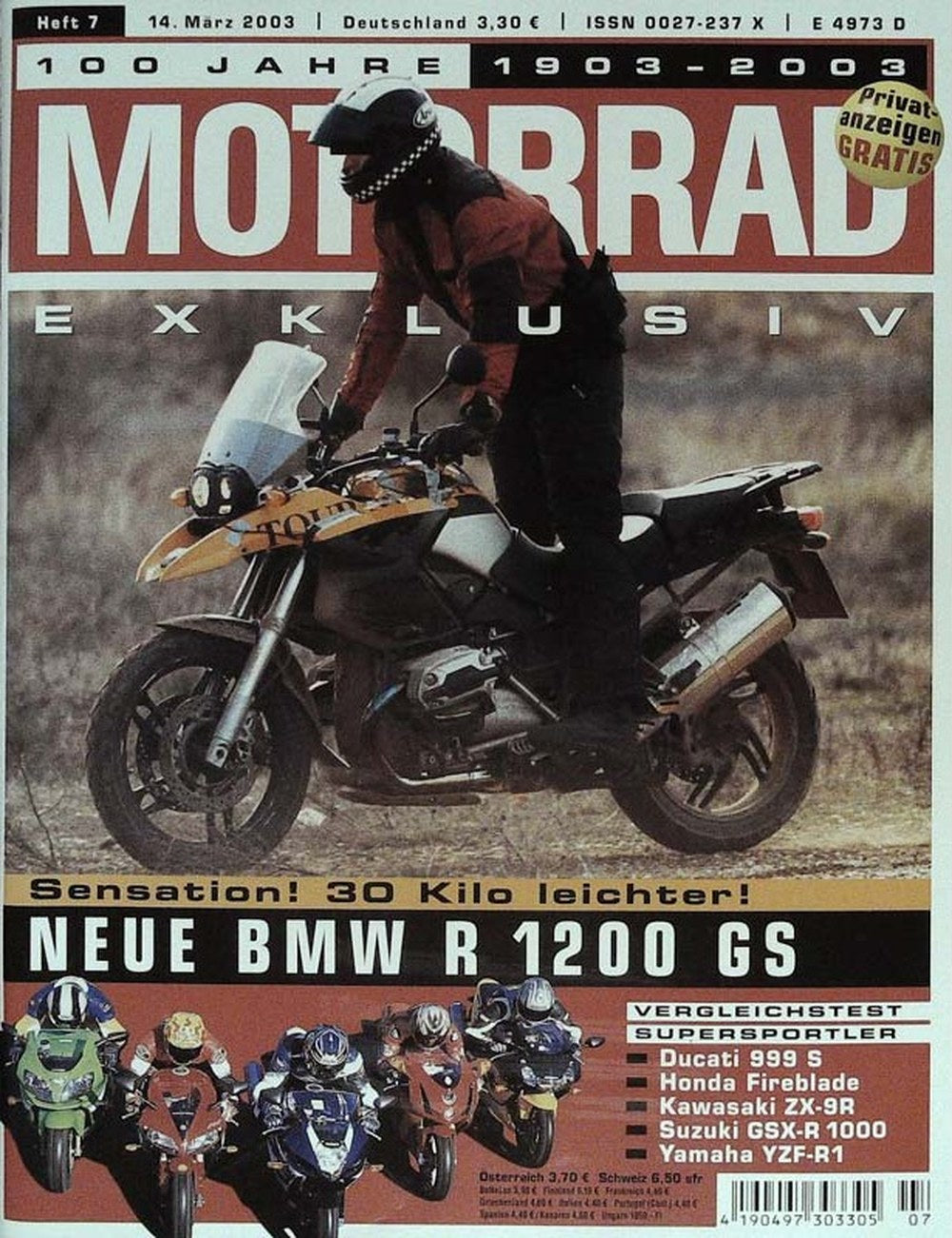 Motorrad Lehti Saksa 2003-07 Alkuperäinen painos