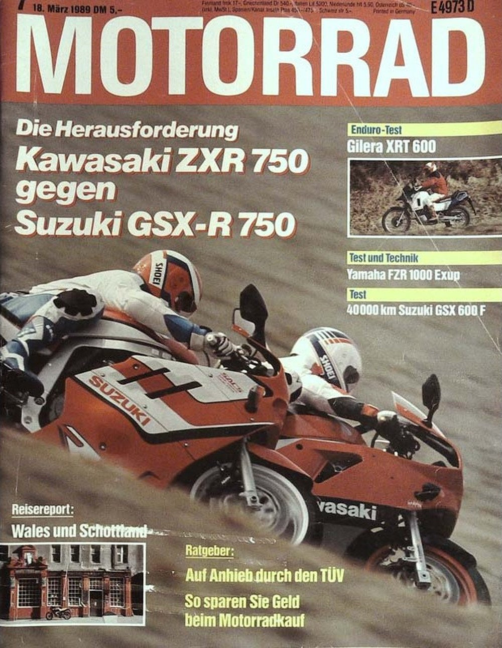 Motorrad Tijdschrift Duitsland 1989-07 Originele uitgave